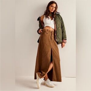 Free People Brown Maxi Skirt